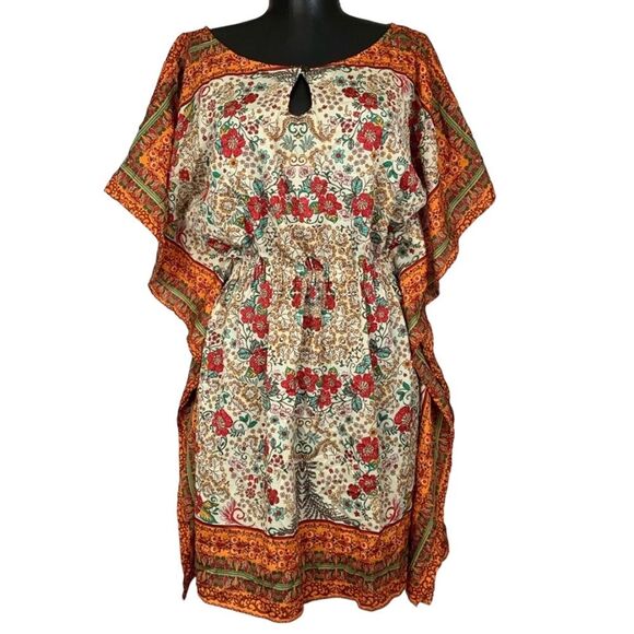 Zara Dresses & Skirts - Zara BoHo Kaftan Tunic Dress size Medium